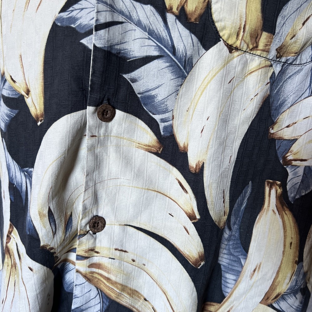 Tommy Bahama Mens Large‎ Banana Hawaiian Button Up 100% Silk Shirt - Picture 2 of 6